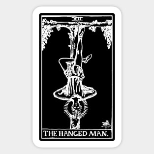 XII. The Hanged Man Tarot Card | Obsidian and Pearl Sticker